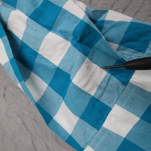 Bonobos Shirt Mens XL Slim Fit Blue Check Long Sleeve Button Up Casual Work - Picture 4 of 10